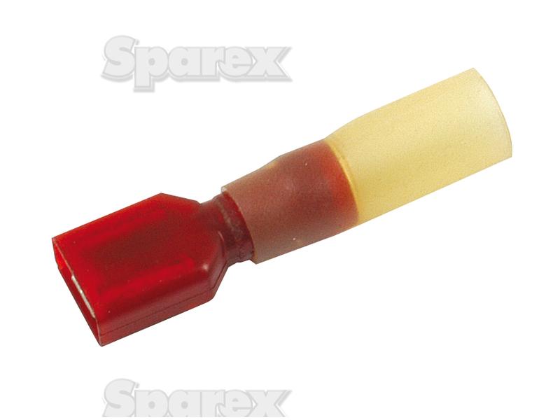 Heat Shrink Insulated Female Spade Terminal - Red ( - ) - S.13407
