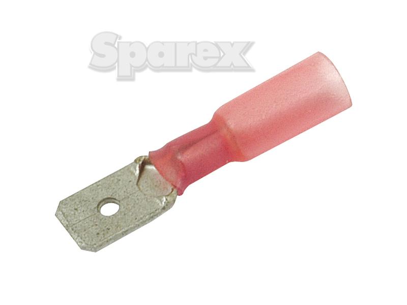 Heat Shrink Male Spade Terminal - Red ( - ) - S.13409