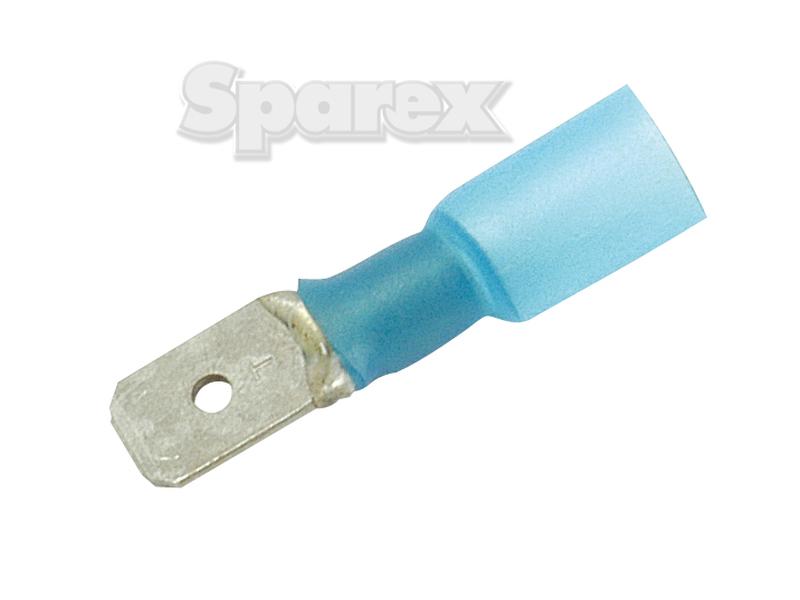 Heat Shrink Male Spade Terminal - Blue ( - ) - S.13410