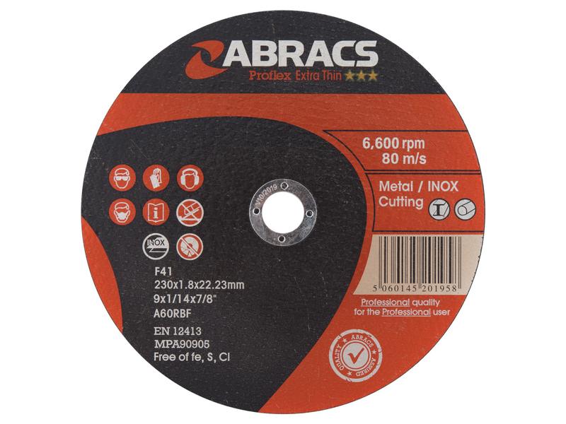 Metal Cutting Disc Ø230 x 1.8 x 22.23mm A60TBF