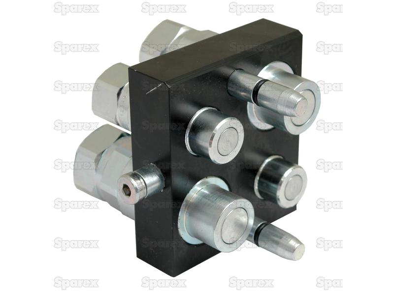 Faster Multiport Coupling - 4 Ports 1/2 & 3/4\'\' Body x 1/2 & 3/4\'\' BSP Female Thread (Mobile Part)