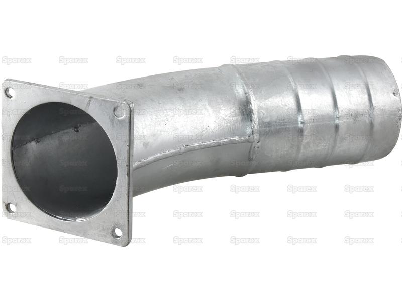 45° Pipe with Flange and Hose End 6\'\' (150mm) x (150mm) (Galvanised)