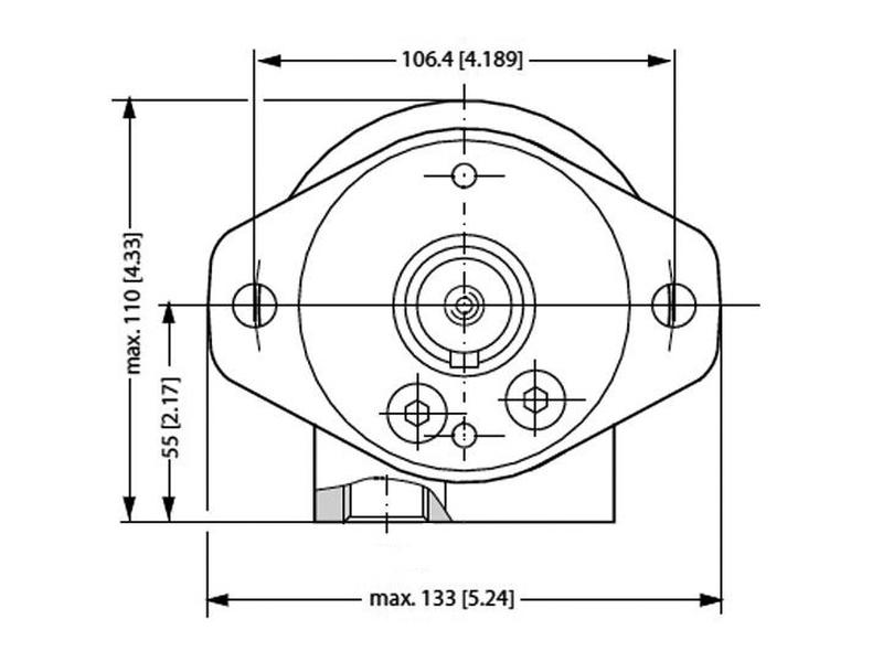 Danfoss Hydraulic Orbital Motor OMR315 315cc/rev with 25mm Cylindrical Shaft