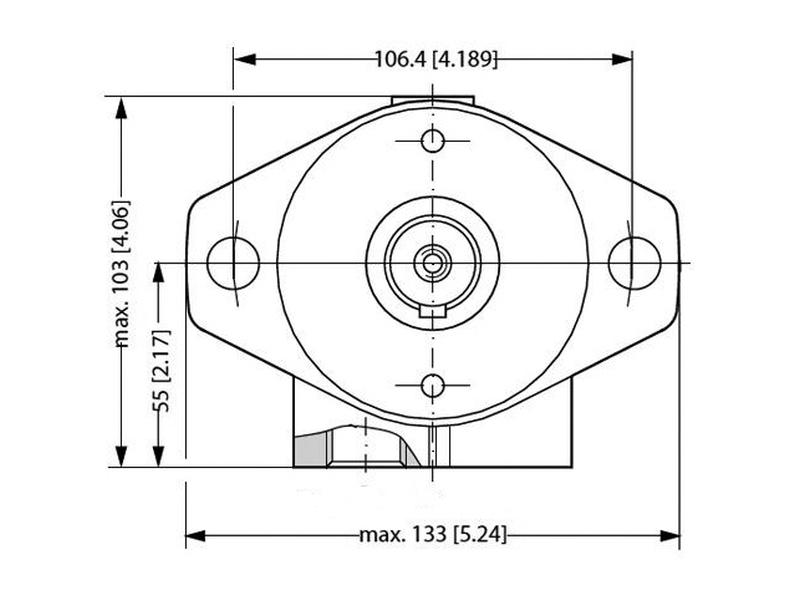 Danfoss Hydraulic Orbital Motor OMP80 80cc/rev with 25mm Cylindrical Shaft