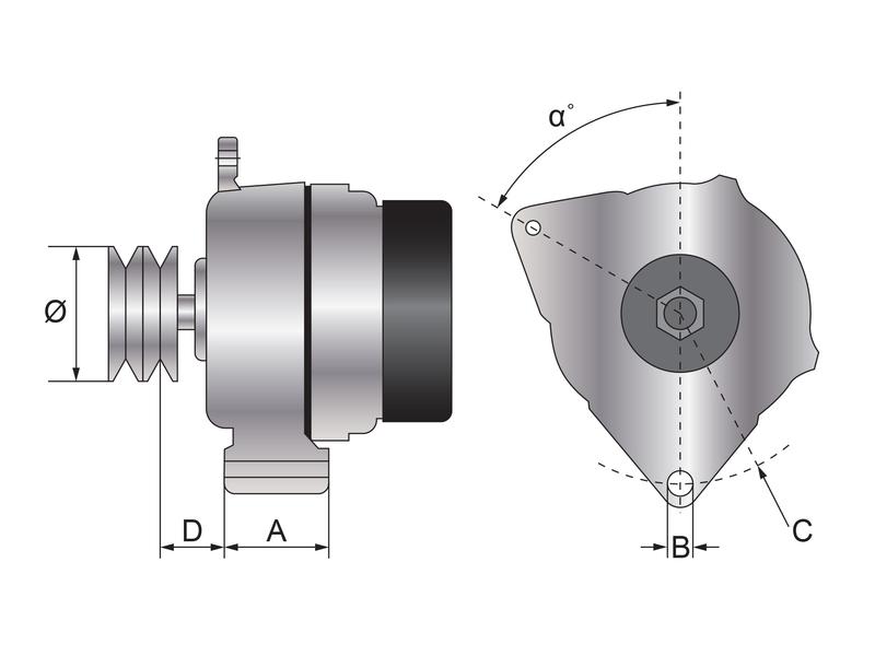 Alternator (Mahle) - 14V, 95 Amps - S.137288