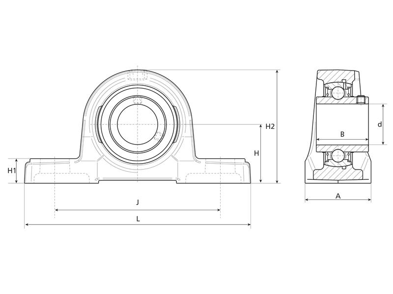 Ntn Snr Two Bolt Pillow Block Bearing Ucpe206 9679