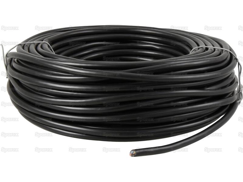 Electrical Cable - 4 Core, 1.5mm² Cable, Black (Length: 50M), () - S.139723
