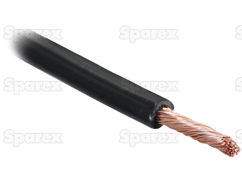 Electrical Cable - 1 Core, 16mm² Cable, Black (Length: 25M), () - S.139727