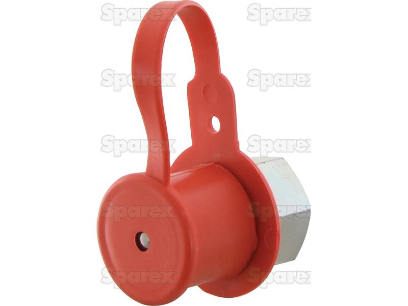 Sparex Dust Cap Red PVC Fits 1/2\'\' Male Coupling