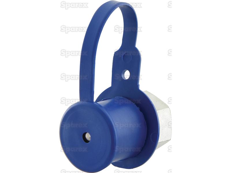 Sparex Dust Cap Blue PVC Fits 1/2\'\' Male Coupling