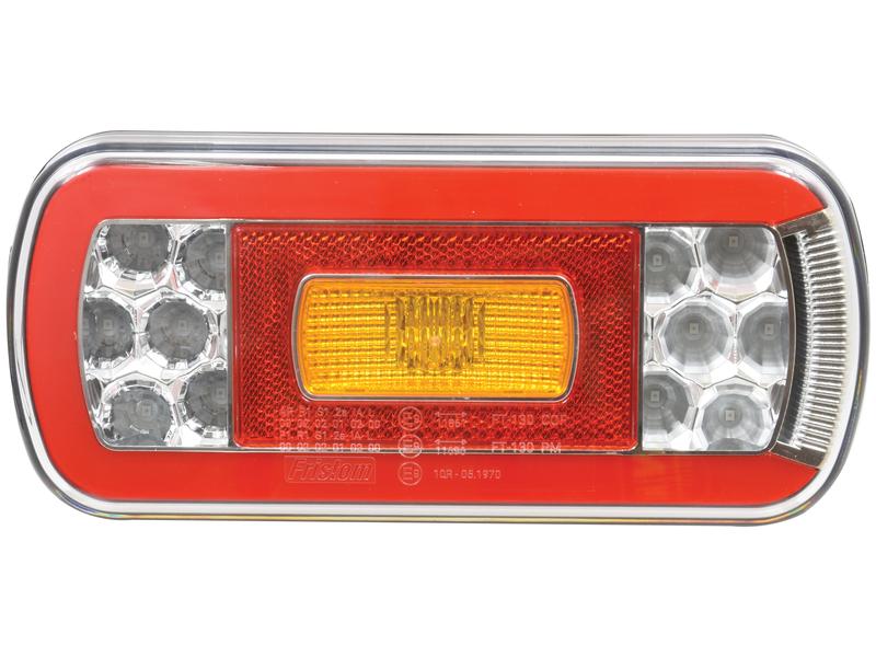 LED Rear Combination Light, Function: 6, Brake / Tail / Indicator / Fog / Number Plate / Reflector, RH & LH, 12-24V