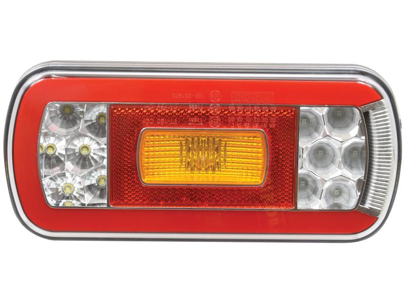 LED Baglygte, Funktion: 6, Lys, bremselys, blinklys, baklys, nummerpladelys, refleks, Højre/Venstre, 12-24V