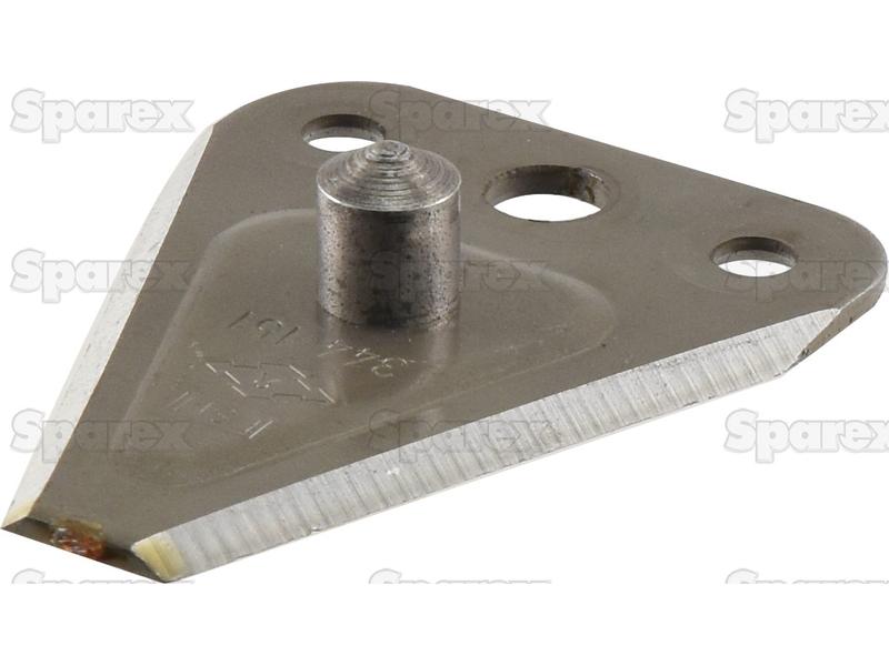 Mower Knife Section -  76x58x2.7mm - Hole Ø 6.3 & 9.5mm -  Hole centres:38mm