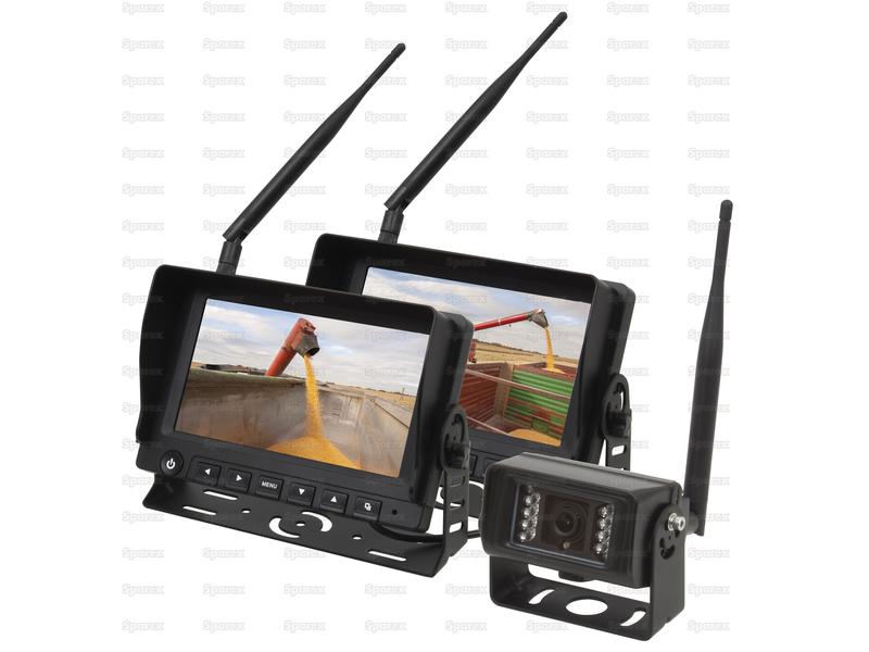 Wireless Digital Vehicle Camera System x 2 7\'\' Monitors, x 1 Camera, Cable, Remote Control & Antenna