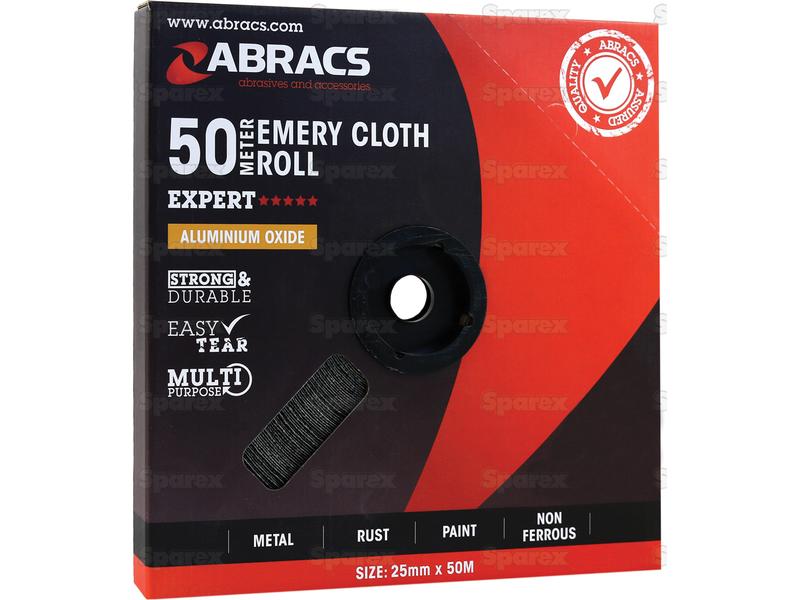 Emery Cloth Roll Grit P40, Coarse (25mm. x 50m.)