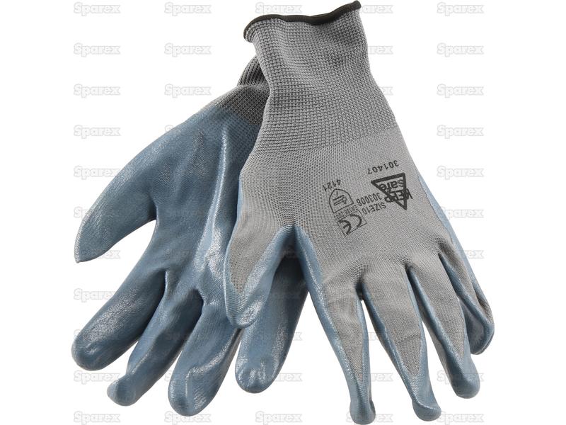 Paire de gants de mécanique Nitrile gris - 10/XL