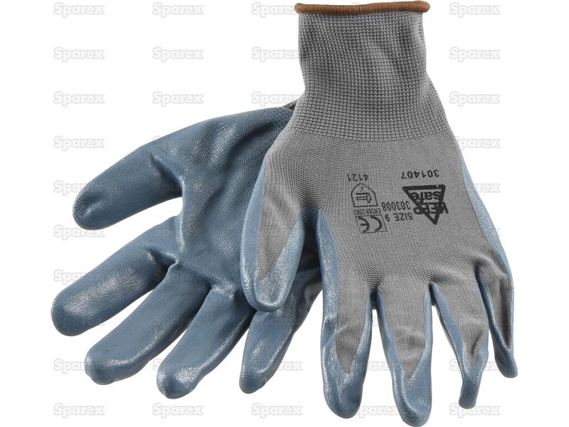 Paire de gants de mécanique Nitrile gris - 9/L