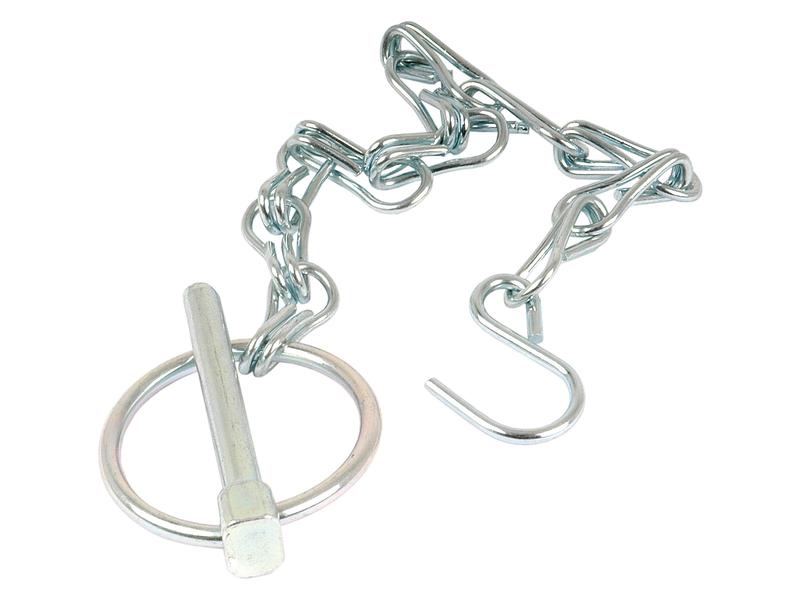 Rond Goupille clip avec chaîne et crochet, Ø axe6mm