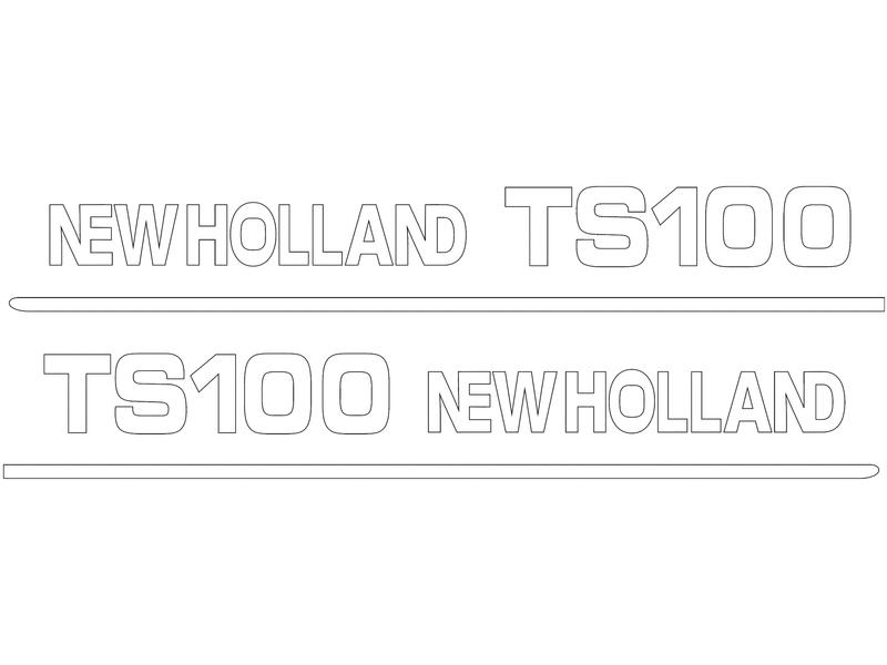 Sett av dekaler - Ford / New Holland TS100