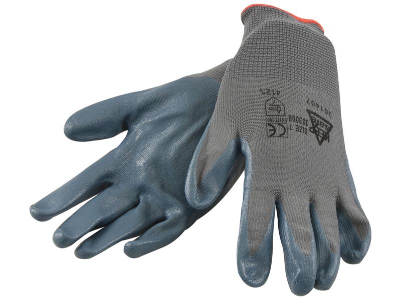 Paire de gants de mécanique Nitrile gris - 7/S
