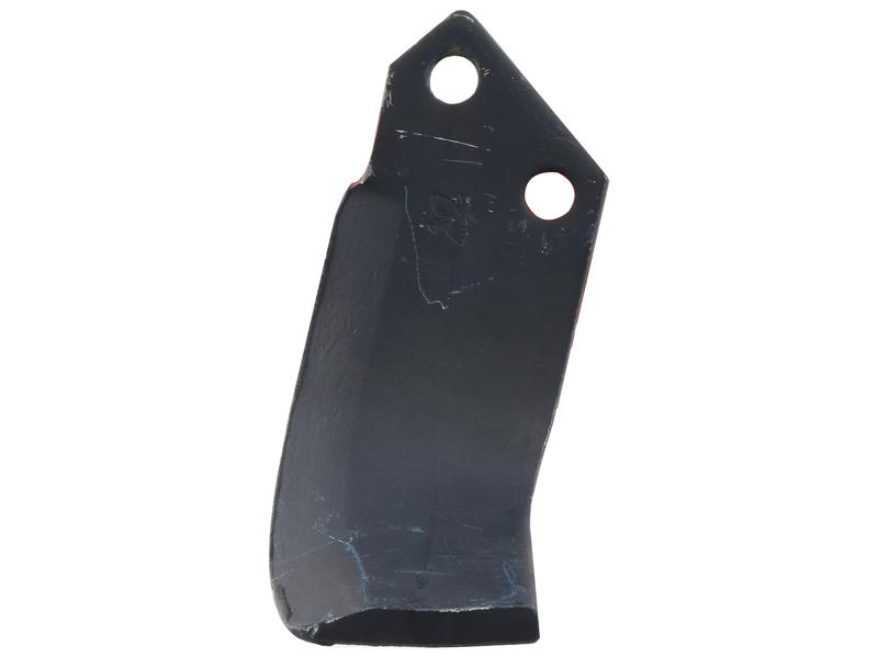 Hardfaced Rotavator Blade Curved RH 80x9mm Height: 215mm. Hole centres: 51mm. Hole Ø: 16.5mm. Replacement for Howard