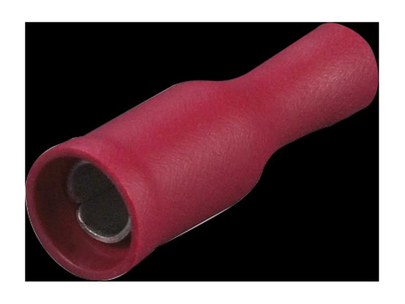 Pre Insulated Bullet Terminal, Double Grip - Female, 4.0mm, Red (0.5 - 1.5mm)