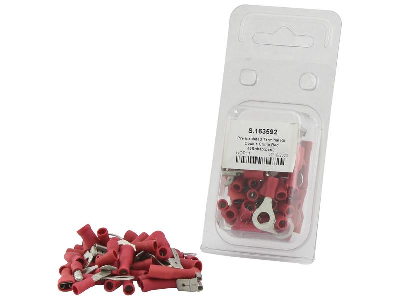 Pre Insulated Terminal Kit, Double Grip Red (Agripak 45 pcs.)