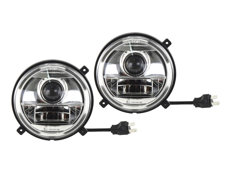 LED Head Light Kit, Interference: Class 3, RH & LH (LH Dip), 1560 - 2760 Lumens Raw, 10-30V