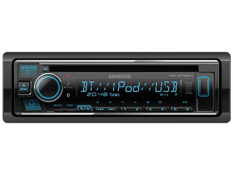 Autoradio - Alexa | Bluetooth | FM-AM | Aux In | Android | iPod-iPhone | Spotify App | USB | CD | MP3 (KDC-BT665U)