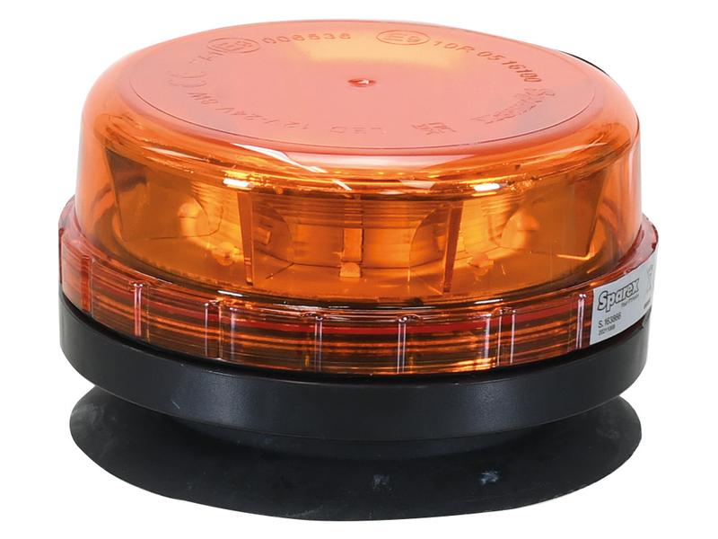 LED Rotating Beacon (Amber), Interference: Class 3, Magnetic, 12/24V