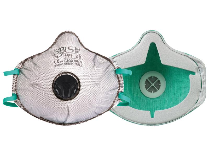 Disposable Dust Mask BLS Zer031C - FFP3CA (With active Carbon layer)