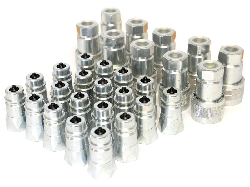 Sparex Quick Release Hydraulic Coupling Male / Female 1/2\'\' Body x 1/2\'\' BSP Female Thread (Large Bucket 30 pcs.)