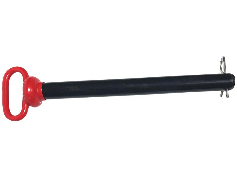 Red Handle Hitch Pin with Grip Clip, Pin Ø1-1/8\'\', Working length: 12\'\'.