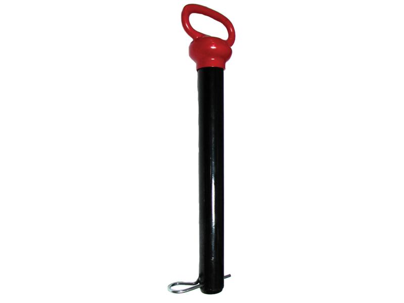 Red Handle Hitch Pin with Grip Clip, Pin Ø1-1/2\'\', Working length: 13\'\'.