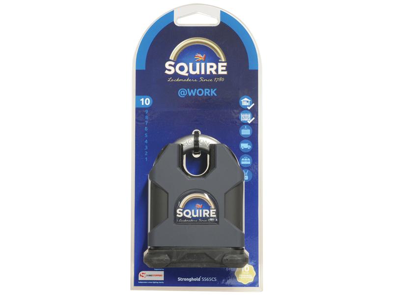 Squire Stronghold-hangslot - gelijk aan de sleutel - Hardened Staal, Body width: 65mm (Security rating: 10)