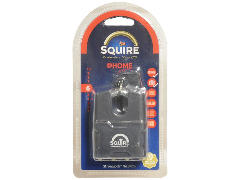 Squire Stronglock Pin Tumbler Padlock - Key Alike - Steel, Body width: 54mm (Security rating: 6)