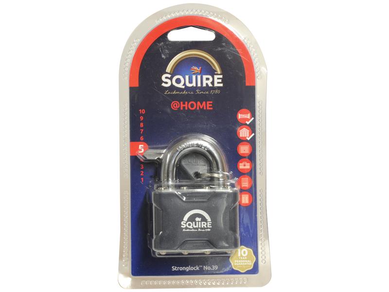 Squire Stronglock Pin Tumbler Padlock - Key Alike - Steel, Body width: 54mm (Security rating: 5)