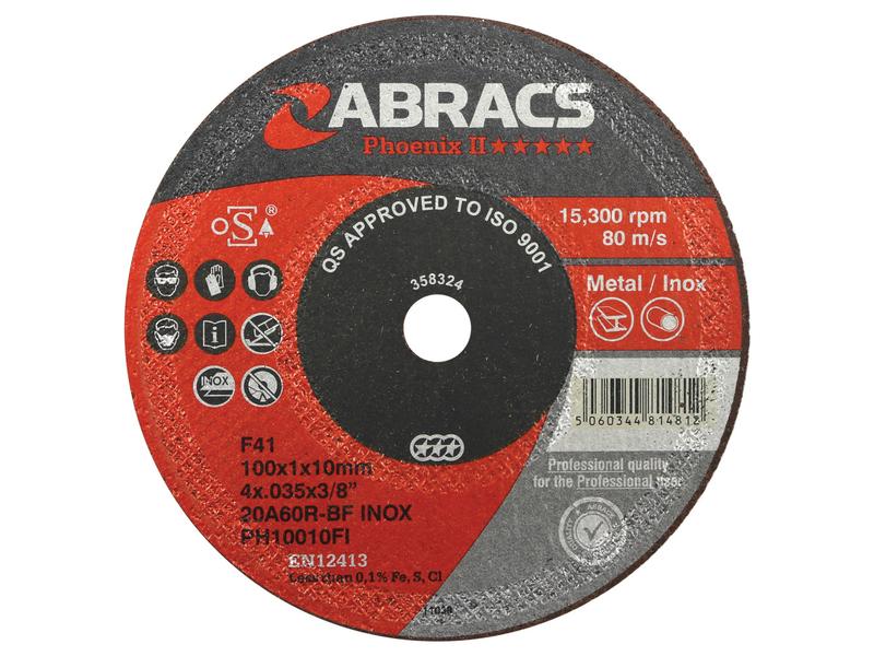 Metall kutteskive -( INOX slitting Disc Premium) Ø100 x 1 x 10mm 20A60RBF