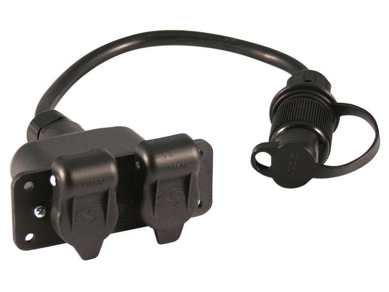 3 Pin Aux Twin Socket Adapter