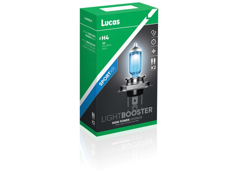 Lightbooster SportXR Head Light (Halogen), Twin Pack, H4, 12V, 100/80W, P43t