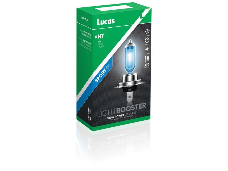 Lightbooster SportXR Head Light (Halogen), Twin Pack, H7, 12V, 100W, PX26d