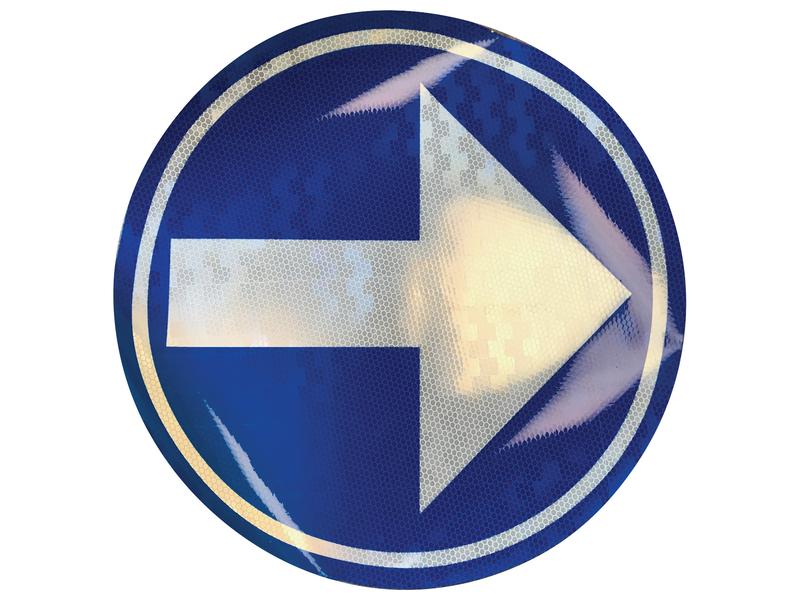 Flèche Direction blanc, Bleu