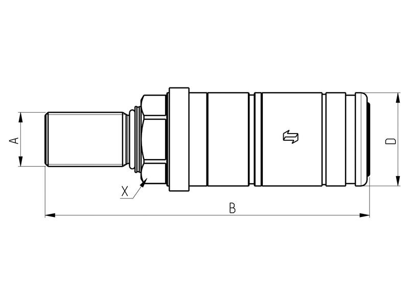 Faster Quick Release Hydraulic Coupler Female 1/2'' Body x 3/8'' BSP Male Bulkhead