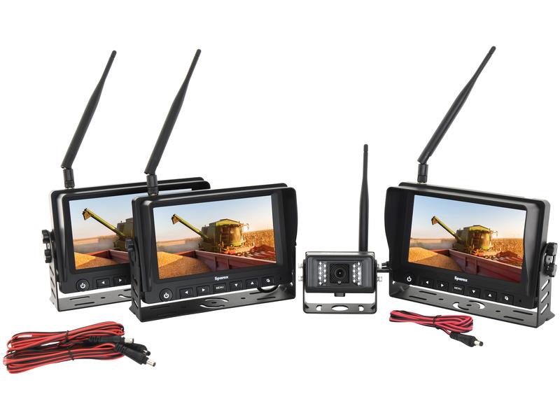 Wireless Digital Vehicle Camera System x 3 7\'\' Monitor, x 1 CMOS Camera x 3 Removable sunvisor x 1 Manual