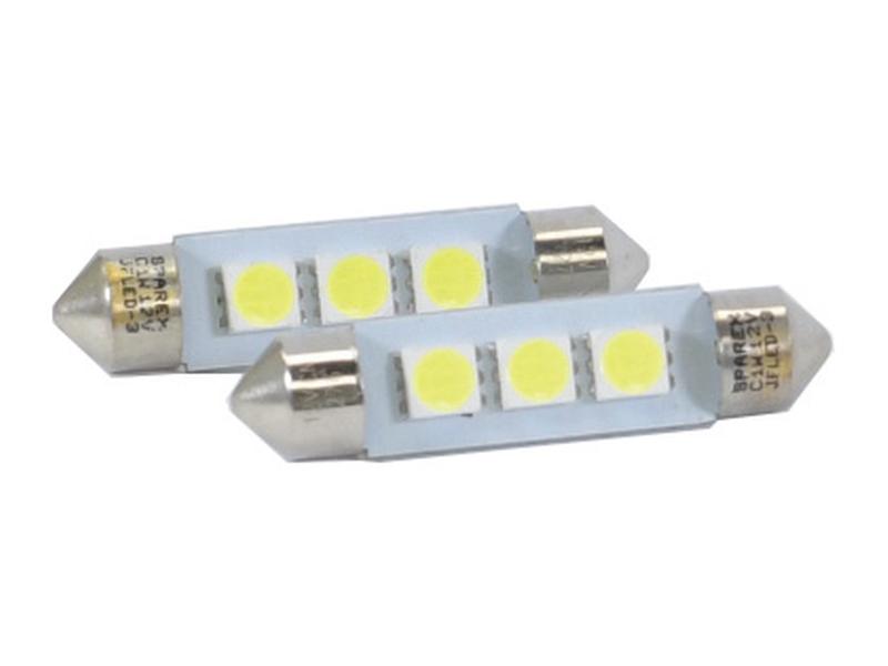 Polttimo (LED) C5W, 12V, 1W, SV8.5-8 (Agripak 2 pcs.)