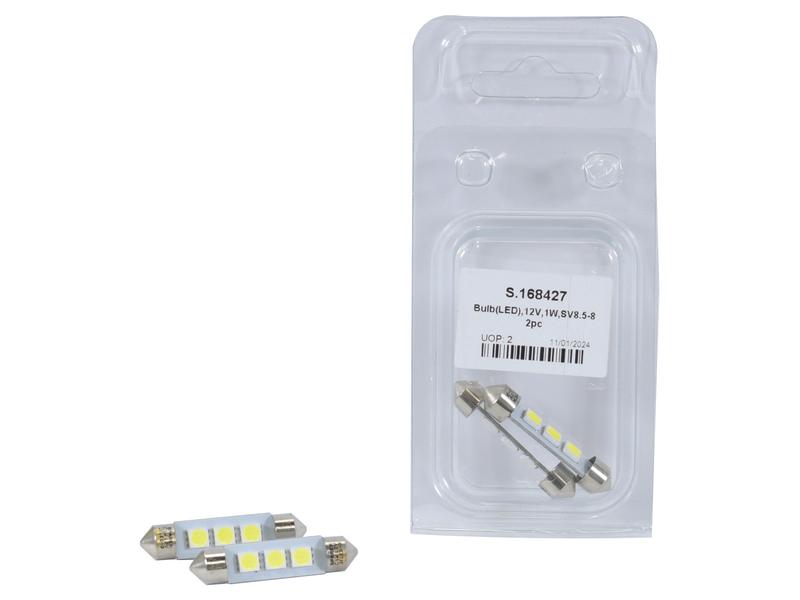 Cyclingcolors Bombilla LED Shuttle SV8.5 – 12V 8W – 2 Unidades Transparentes – Tamaño 11x30mm – Para Velocímetro, Luz De Matrícula O Advertencia De Coche Y Moto
