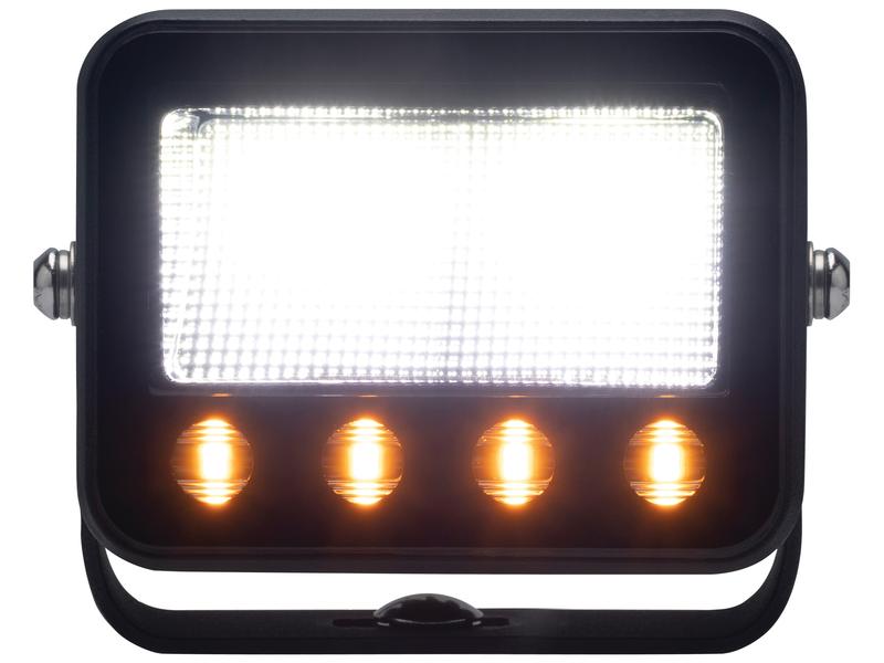 LED Work Light – High Power LED with Warning Light,  Flood Beam, Lumens Raw 3600, 9-36V Image 1