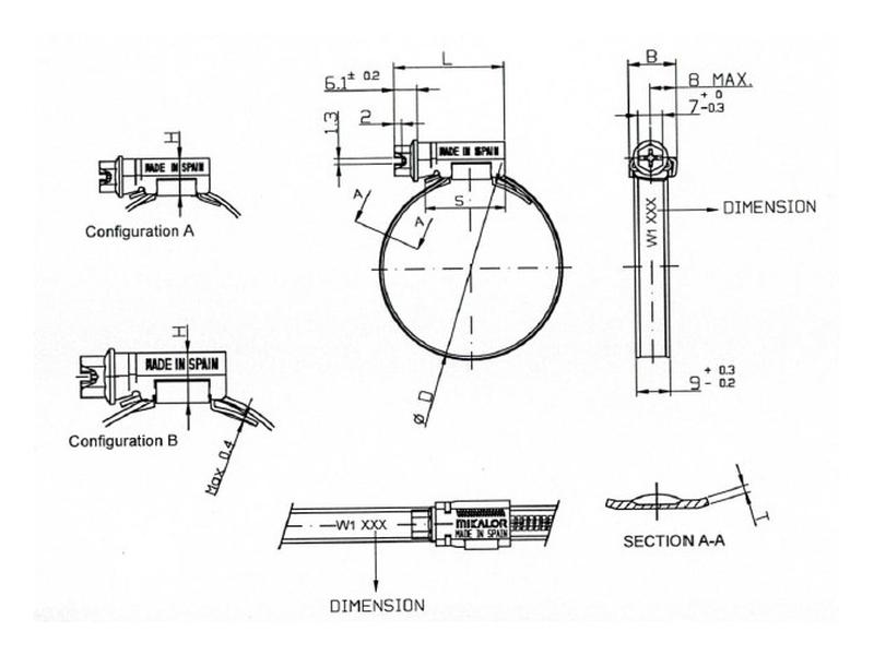 Heavy Duty Worm Drive Ø8-16mm