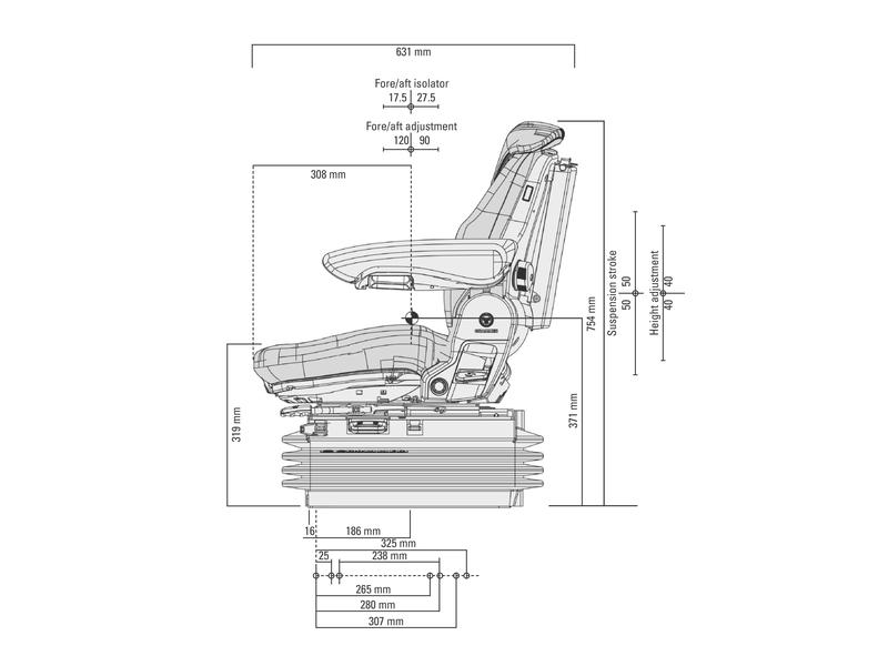 GRAMMER Air Suspension Seat - MSG95G/731