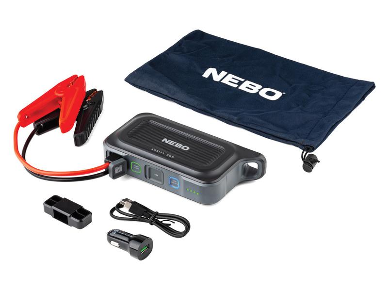 NEBO Assist™ 800 Jump Starter 12V 3-IN-1-suunnittelu: Hyppää / Lataa / Valaise